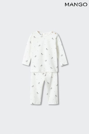 Mango Mickey Mouse White Long Pyjamas (434025) | £20