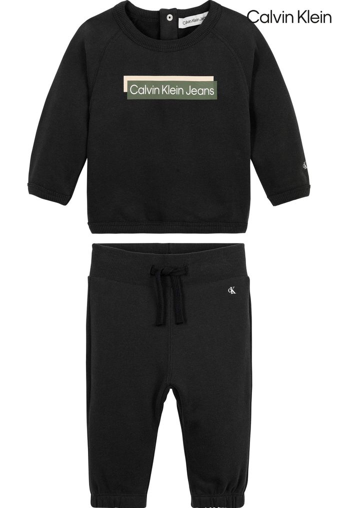 Buy Boys Calvin Klein Organic Cotton Joggers Online Next UK