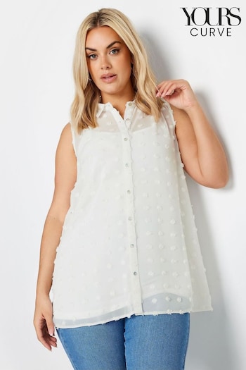 Yours Curve White Sleeveless Shirt (434419) | £24