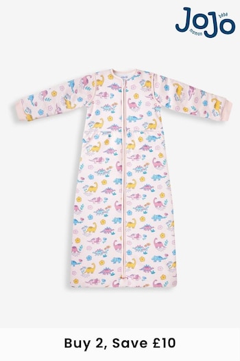 JoJo Maman Bébé Pink Dino 3.5 Tog Toddler Sleeping Bag (434740) | £42