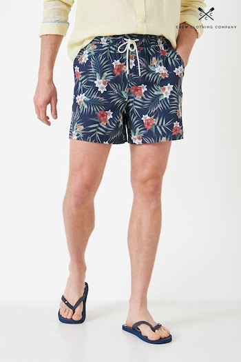 Crew Clothing Company Blue Floral Print Swim Shorts (435231) | £45