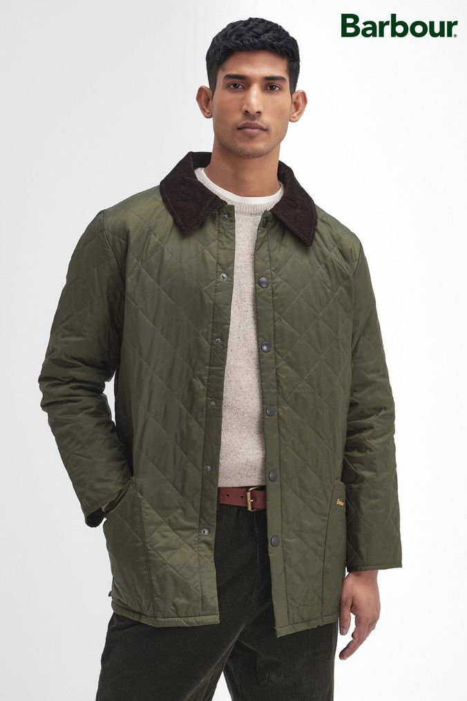 Barbour mens green jacket on sale