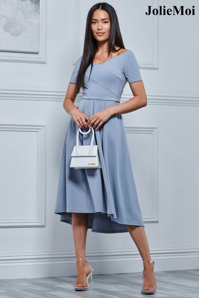 Off the shoulder online dress for wedding guest