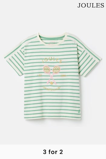 Joules Betty Green Embroidered Short Sleeve T-Shirt (435790) | £16.95 - £18.95
