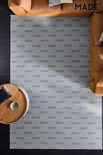 MADE.COM Blue Cowley Woven Wool Rug (435991) | £95 - £275