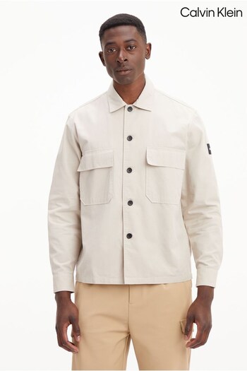 Calvin Dbl Klein Natural Cotton Nylon Overshirt (436059) | £110