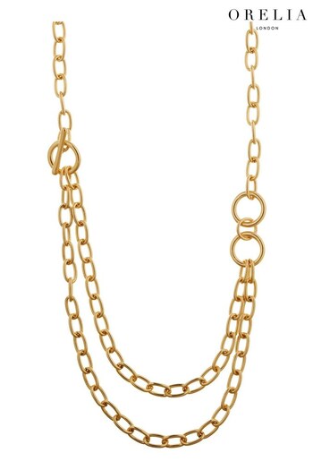 Orelia London Multi Chain Drape T-Bar Necklace (436832) | £30