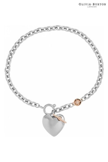 Olivia Burton Jewellery Ladies Pink Classics Knot Heart Bracelet (436902) | £55