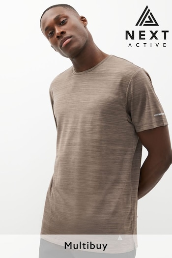 Stone Cream Short Sleeve Tee Active Gym & Training T-Shirt (437107) | £16