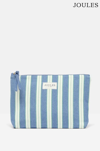 Joules Carrywell Blue Striped Zip Pouch (437118) | £16.95