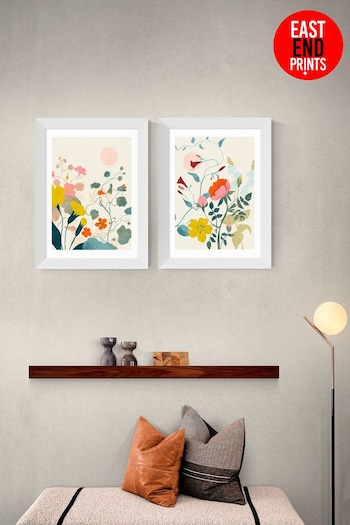 East End Prints Set of 2 Brown Floral Meadow Wall Prints Set by Ana Rut Bre (437315) | £80 - £215