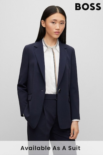 BOSS Blue Relaxed Fit Crepe Blazer (437418) | £349