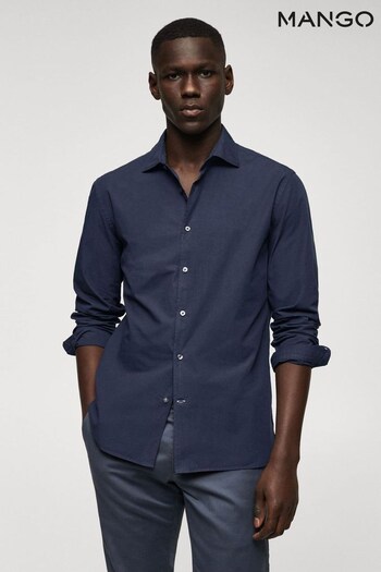 Mango Blue 100% Cotton Shirt (437459) | £50