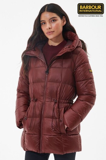 Barbour International® Red Ennis Quilt Coat (437476) | £229