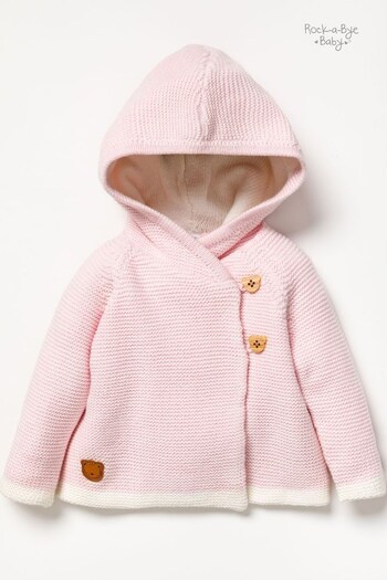 Rock-A-Bye Baby Boutique Cotton Knitted Hooded Jacket (437484) | £22