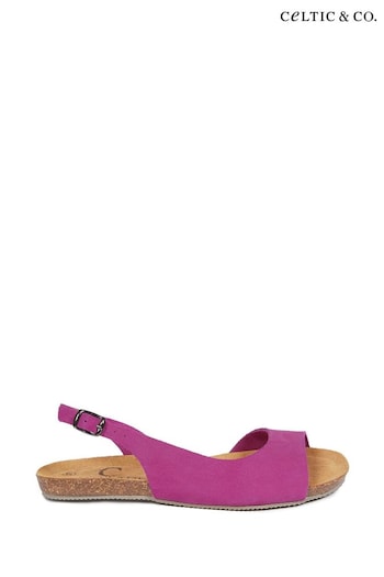 Celtic & Co. Pink Sling Back Flat Sandals Jasny (437514) | £25