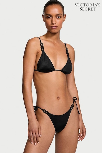 Victoria's Secret Nero Black Brazilian Swim Chain Bikini Bottom (437518) | £29