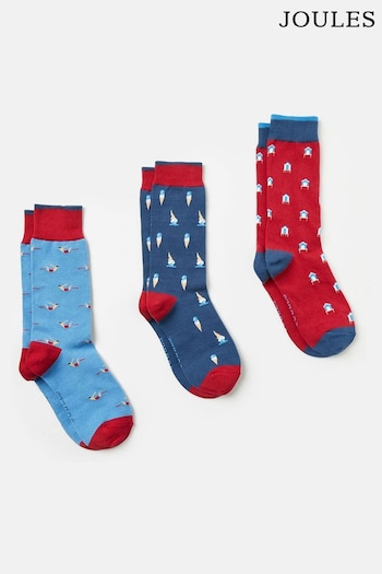 Joules Striking Multi Pack of Three Socks (437571) | £19.95
