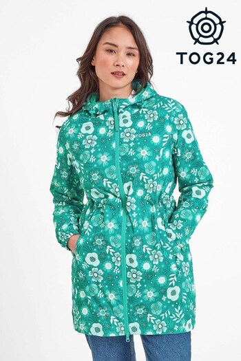 Tog 24 Womens Green Kilnsey Ceramic Large Floral Waterproof Jacket (437629) | £60