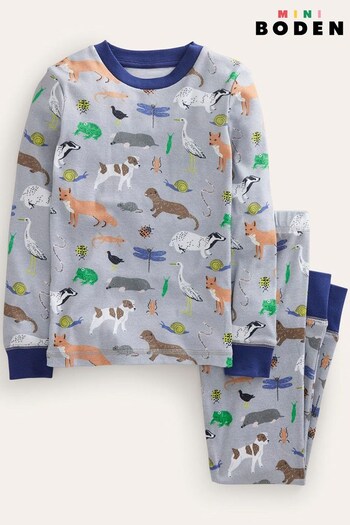 Boden Grey Snug Single Long John Pyjamas (437740) | £23 - £27