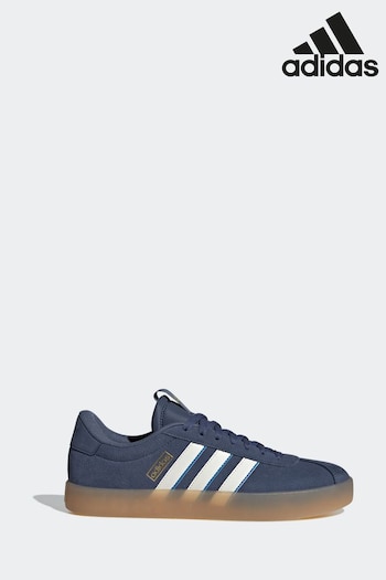 real Navy/White block Sportswear VL Court Trainers (437946) | £60