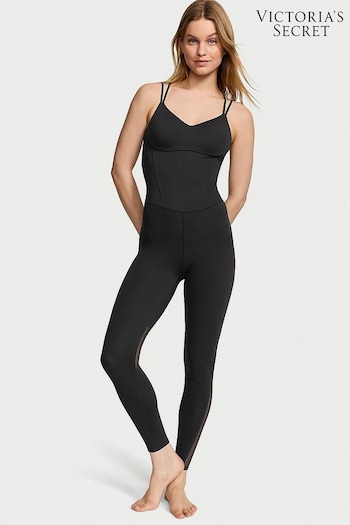 Victoria's Secret Pure Black VS Elevate Corset Jumpsuit (437954) | £65