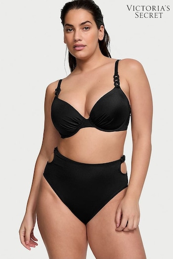 Victoria's Secret Nero Black Push Up Swim Chain Bikini Top (438165) | £53