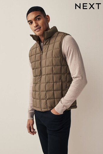 Stone Neutral Lightweight Square Gilet (438216) | £40