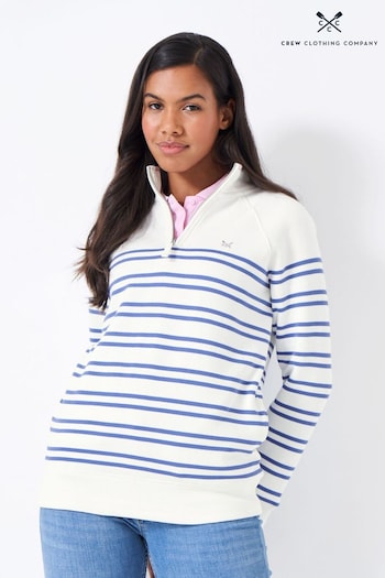 Crew Clothing Company Blue Cotton  Sweater (438540) | £59