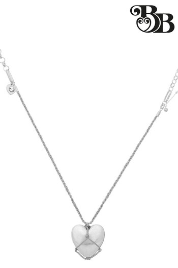 Bibi Bijoux Silver Tone Puffed Heart Charm Necklace (438692) | £35