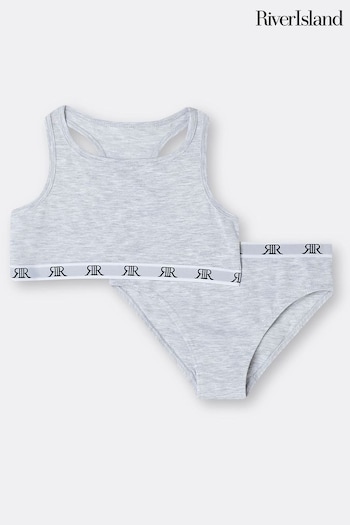 River Island Girls Grey Racer and Brief Set (438734) | £6