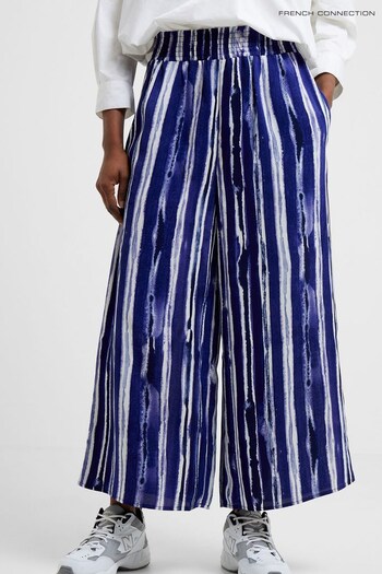 French Connection Blue Culotte Print Trousers (438775) | £85