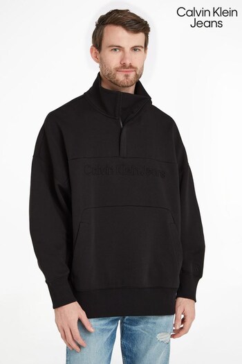 Calvin Klein Jeans Embossed half Zip Sweater (438825) | £115