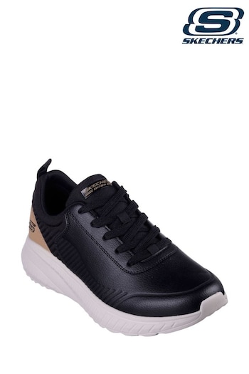 Skechers Black Mens Bobs Squad Chaos Heels Better Trainers (439336) | £67