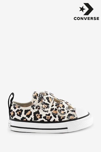 Converse Turbodrk Leopard Print Infant All Star 2V Easy On Trainers (439492) | £32
