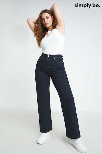 Simply Be Blue 24/7 Wide Leg Jeans (439612) | £26