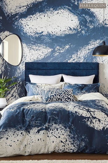 Harlequin Blue Enigmatic Square Pillowcase Pair (439620) | £24