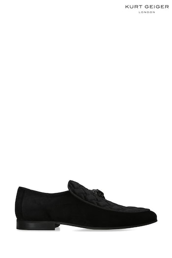 Kurt Geiger London Hugh Eagle Head Black particle Shoes (439864) | £179