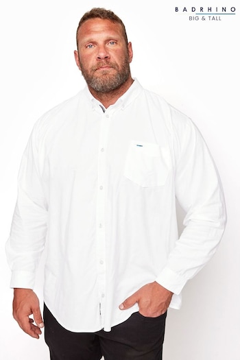 BadRhino Big & Tall White Long Sleeve Shirt (440524) | £26