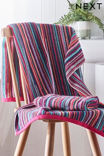 Multi Thin Bright Stripe Towel 100% Cotton (440610) | £8 - £18