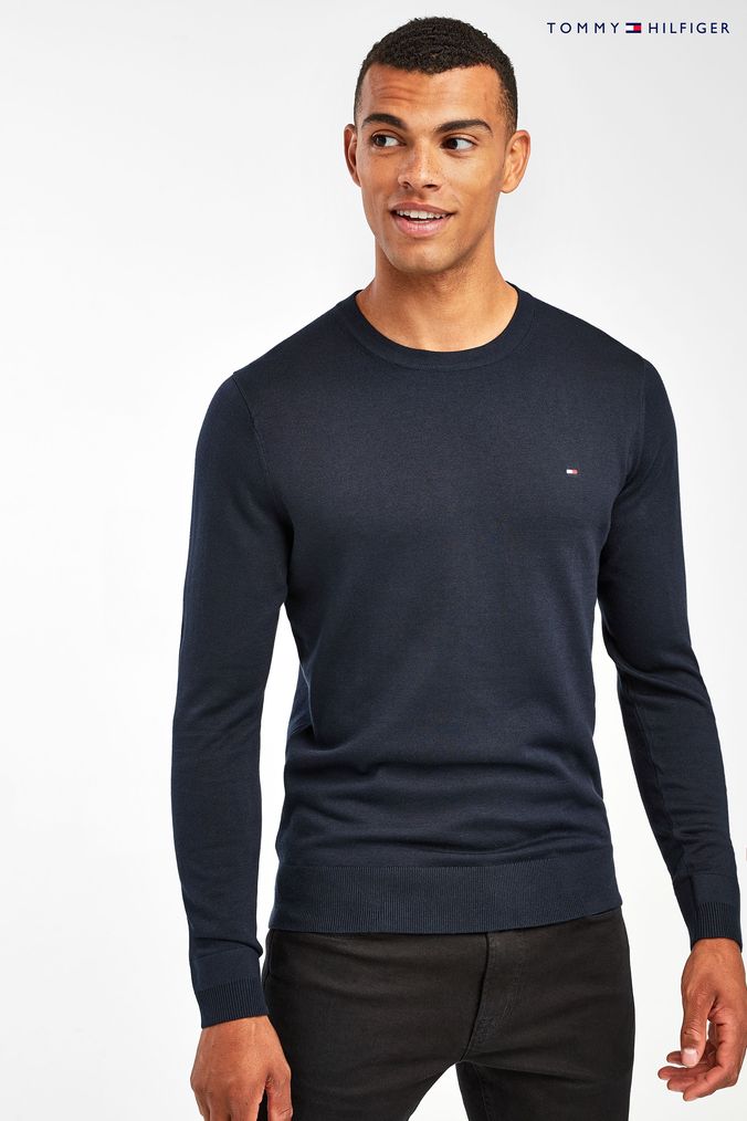 Buy Men s Tommy Hilfiger Jumpers Silk Knitwear Online Next UK