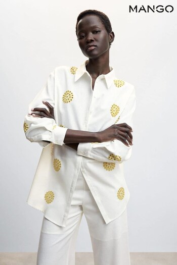 Mango Swiss White Embroidery Shirt (440994) | £50