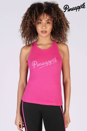 Pineapple Womens Pink Racerback Tonal Fitted Logo Vest (441062) | £23