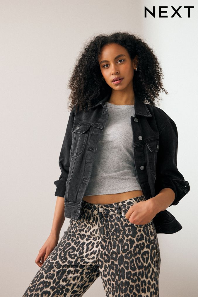 Womens Black Denim Jackets Black Fitted Denim Jackets Next