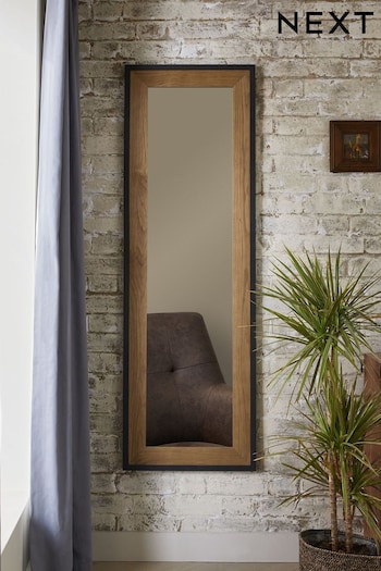 Dark Natural Bronx Full Length Wall Mirror (441711) | £100