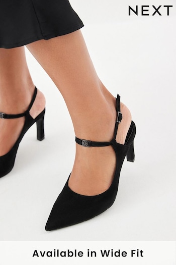 Black Regular/Wide Fit Forever Comfort® With Motionflex Hardware Point Toe Heels (441848) | £56