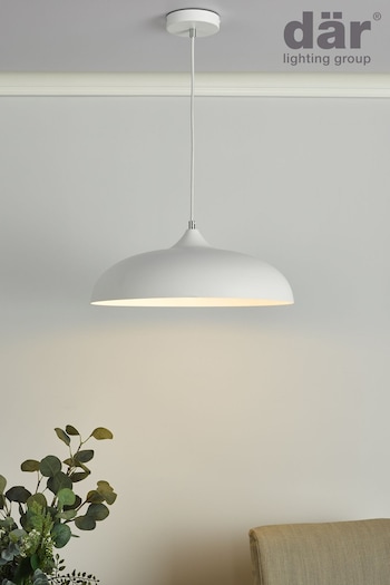 Dar Lighting White Kaelan Ceiling Light Pendant (441999) | £49