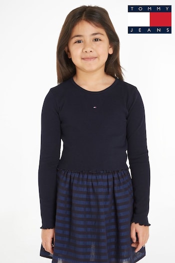 Tommy Hilfiger Kids Blue Essential Long Sleeve T-Shirt (442703) | £22 - £26