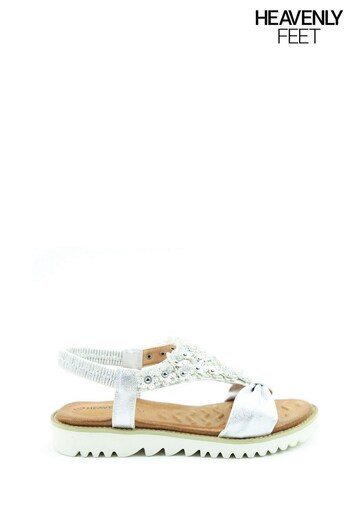 Heavenly Feet Ladies Vegan Friendly Comfort White Sandals (442925) | £45