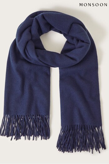 Monsoon Blue Soft Touch Woven Scarf (442956) | £30